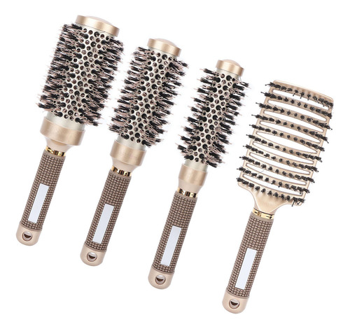 Juego De Cepillos Redondos Para Secar El Cabello, 4 Piezas,