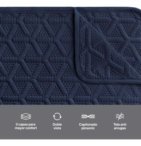 Funda Para Sofá En Forma De L Cubre Sillón Real Textil Azul