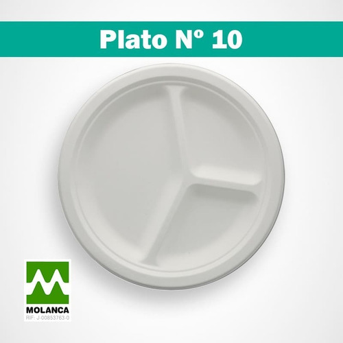 Imagen 1 de 1 de Plato Nro. 10 Con División - 50 Und