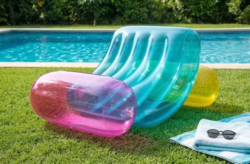 Flotador De Piscina Inflable Tipo Colchoneta – Diseño Ergonómico Con Soporte Lumbar Y Malla Transpirable – Ideal Para Playa, Lago O Piscina – Capacidad 100 Kg