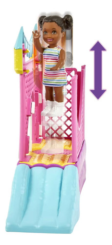 Playset Muñeca Skipper Niñera Con Castillo Inflable - Barbie