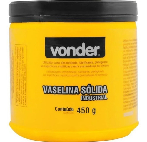 Vaselina Sólida Industrial Pote C/ 450g Uso Geral - Vonder