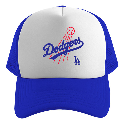 Gorra Trucker Sublimación Mlb Los Angeles Dodgers Azul Adulto/ajustable