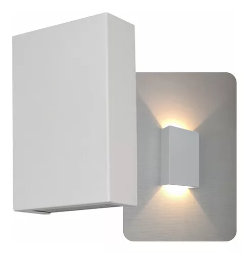 Arandela de Parede Externa Slim 2 Focos 2 Frisos + Led 5W G9 Bivolt  (Marrom, Branco Quente) : : Casa