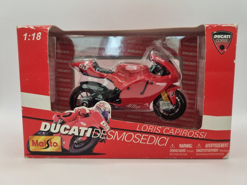 Motocicleta Diescast Escala Maisto 1:18 Ducati Desmosedici