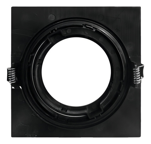 Spot Embutir Quadrado Face Plana Par30 E27 Biv Pr Cor Preto 127/220V