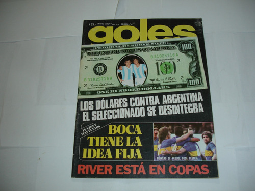 Revista Goles 1420 Racing 6 Argentinos 3 1976 Excelente!! 