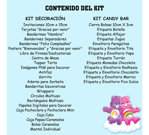 Ositos Cariñositos Kit Cumpleaños Imprimible Editable Candy