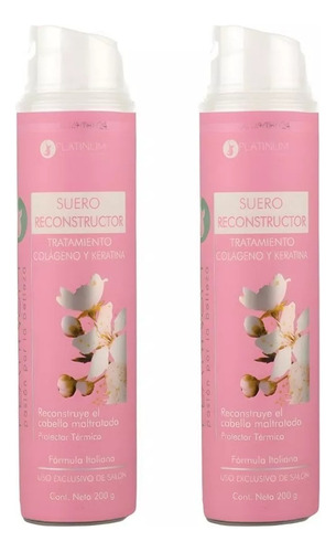 2 Tratamientos Suero Reconstructor Con Colágeno Y Keratina