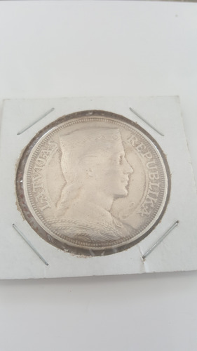 Moneda Antigua De Letonia, 5 Lati, Plata (Usado)