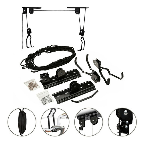 Imagen 4 de 9 de Soporte De Techo Elevador Colgar Bicicletas Tabla Surf Kayak