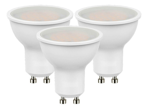Pack X3 Lampara Dicroica Gu10 5w 110º Luz Led Fria Calida Luz Blanco frío