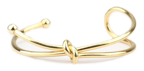 Bracelete Dourado Nó Duplo - Pl040027