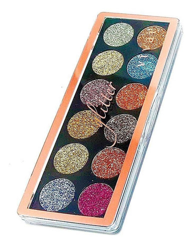 Paleta De Sombra Glitter 12 Cores Vivai 2172