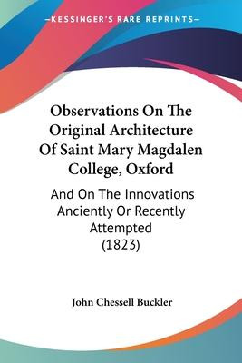 Libro Observations On The Original Architecture Of Saint ...