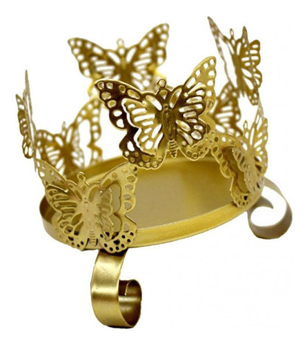 2 Candelero De Lámpara De Té De Con Una Hermosa Mariposa