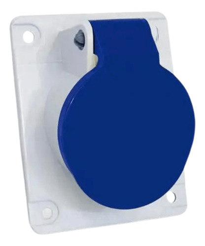 Tomada De Embutir Negativa 3 Pólos+t 32a-220/250v 9h Azul Ip