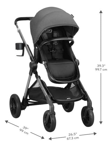 Cochecito Modular Gris Sabino Evenflo Pivot Xpand