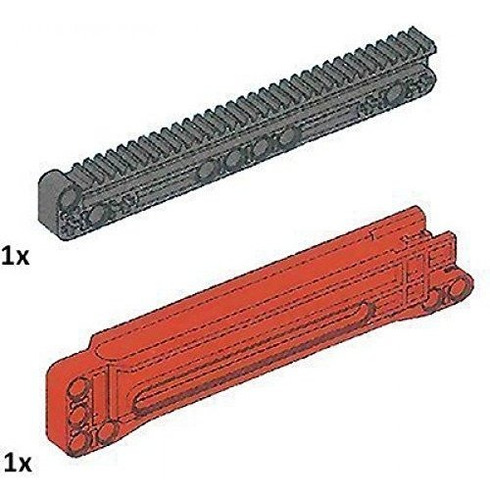 Lego Technic 32-tooth Long Gear Rack Con Carcasa