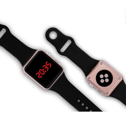 Relógio Digital Acendimento Em Led Feminino Rose