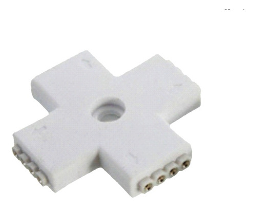 Conector Cruz 4 Pinos Para Fita Led 10 Mm Rgb 5 Unidades