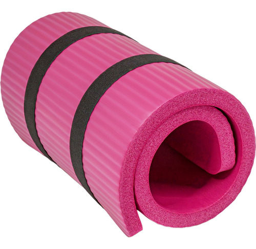 Mini Tapete Yoga Knee Pad Grueso Ejercicios Fitness 15mm Color Rosa