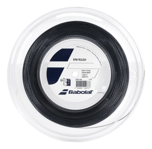 Corda Babolat Rpm Rough 16 1.30mm Cinza - Rolo Com 200m