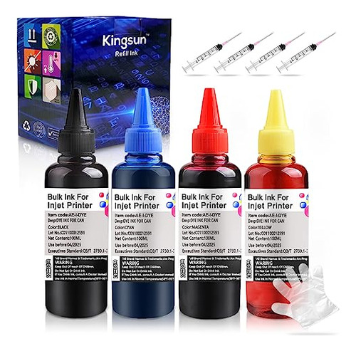 Ink Refill Kit Compatible With Canon Inkjet Printer Car...
