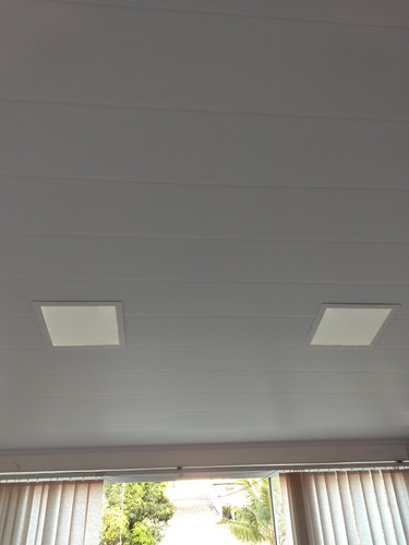 Forro De Pvc Branco Liso Junta Seca 200x8mm Placa Com 5,00 M