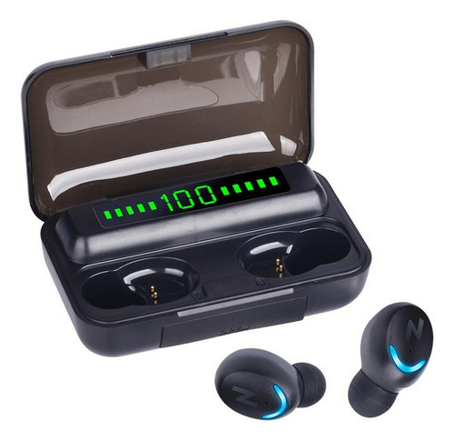 Auriculares Bluetooth Tws Noga Twins 27 Hi-fi Con Powerbank Color Negro