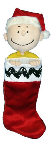 Kurt Adler  Charlie Brown Plush Head Stocking, 21-inch