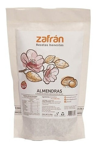 Almendras Zafran Sin Tacc X 225 Grs Envase Compostable 