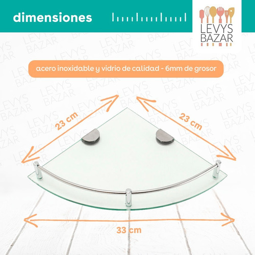 Imagen 2 de 10 de 2 Repisas Estantes Esquineros Riconero Vidrio Baño De Acero