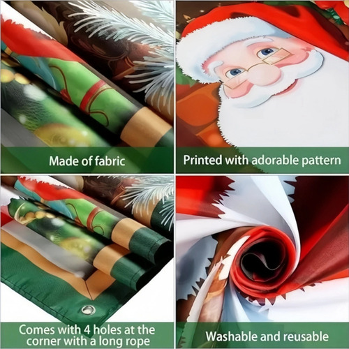 2 Cortinas Navideñas Para Puerta, Decoración Del Hogar