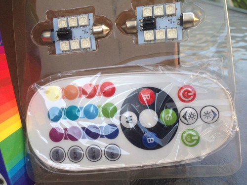 Ampolletas Led Rgb C5w Multicolor Techo