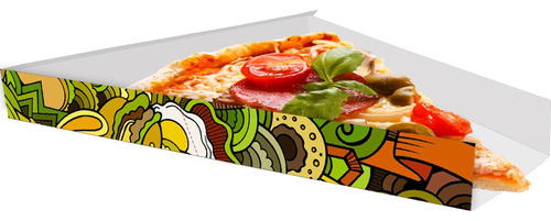 Caixinha Embalagem Para Fatia De Pizza 1000un Verde Cor Colorido