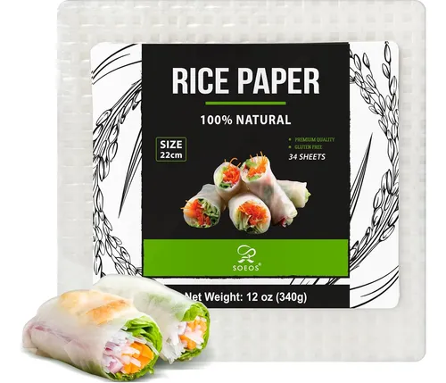 Papel De Arroz Soeos - Ideal Para Rollos Frescos Y Dumplings
