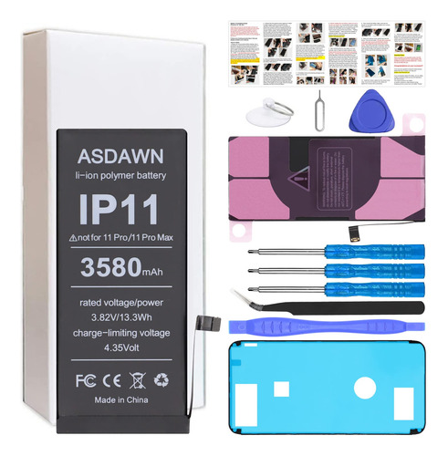 Asdawn Bateria De 3580 Mah Para iPhone 11 (no Para 11 Pro /