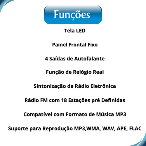 Rádio Mp3 1 Din Com Suporte Celular Onix 2016 2017 2018 2019