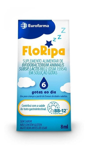 Floripa Gotas 8ml Probiótico - Cólicas Bebê - Sem Sabor