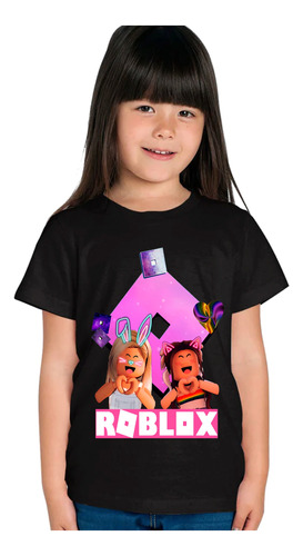 Remera Camiseta Algodon Roblox En 3 Diseños Para Niñas
