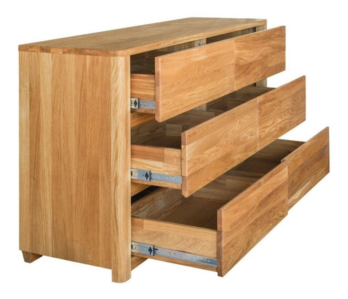 Imagen 7 de 9 de Cómoda En Madera Natural 100% Maciza Roble Ref: Maciza56