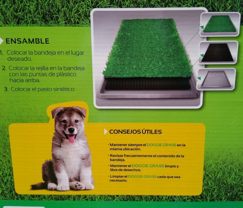 Tapete Entrenador Pasto Sintetico Doggie Grass Grande 76x50