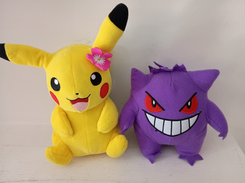 Pokémon Peluche Picachu Y Gengar Originales 18cm 