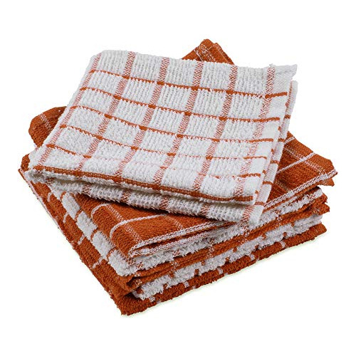 Basic Terry Collection Windowpane Dishcloth Set 12x12 S...