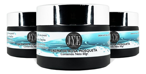 3 Frascos De Crema De Rosa Mosqueta Natural Jye 180 Gramos