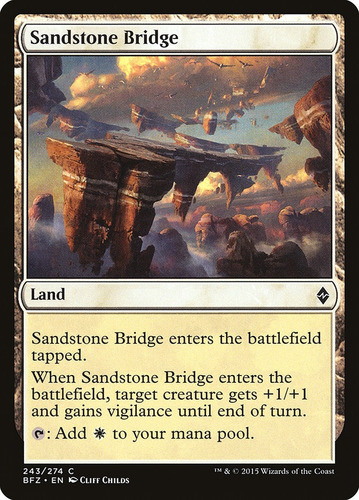 Cartas Magic Sandstone Bridge Battle For Zendikar Mtg