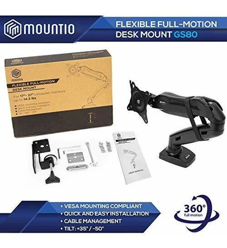 Imagen 5 de 6 de Brazo Monitor Lcd Movimiento Completo Soporte Escritorio
