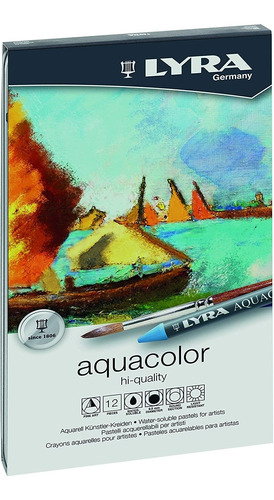 Lyra Aquacolor Lápices De Cera Solubles En Agua, Juego De 12