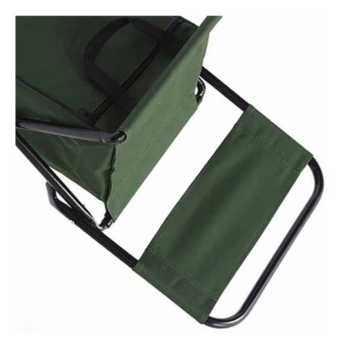 Silla Plegable Para Acampar Al Aire Libre Con Bolsa Verde